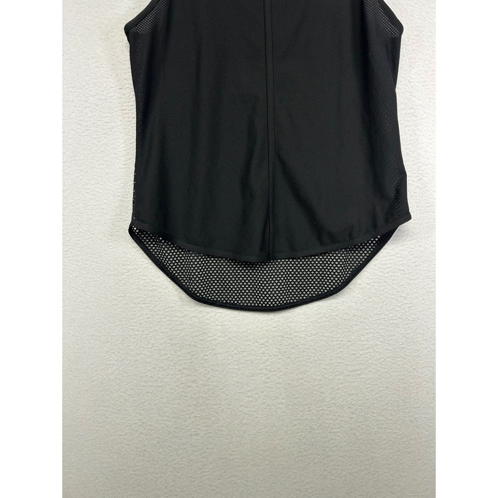 Athletic Puma Womens Sm Black Mesh Racerback Tank Top Rose Gold Logo 515713-01 - Picture 8 of 10